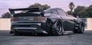 2023 Nissan Z with extreme widebody kit render by bradbuilds on Instagram
