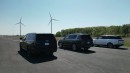 2023 Range Rover drag races Cadillac Escalade and Lexus LX