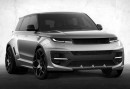2023 Range Rover Sport widebody kit and aftermarket wheels rendering by ildar_project