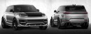 2023 Range Rover Sport widebody kit and aftermarket wheels rendering by ildar_project