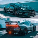 Toyota Prius Concept slammed widebody CGI transformation by zephyr_designz