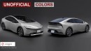 2023 Toyota Prius Hybrid Reborn CGI color reel by AutoYa