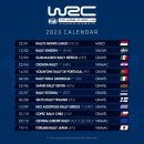 2023 World Rally Championship Calendar (provisional, but approved)