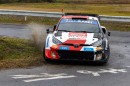 2022 Toyota Yaris WRC Rally1 during a world championship rally stage