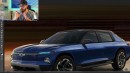 2024 Chevy Silverado EV Sedan rendering by TheSketchMonkey