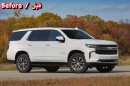 2024 Chevrolet Tahoe SS facelift with Escalade-V supercharged V8 rendering by c_zr1