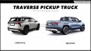 Chevy Traverse Z71 pickup truck rendering by Digimods DESIGN