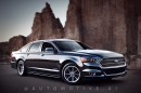 Ford Crown Victoria Taurus Mustang CGI revival by automotive.ai