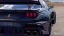 2024 Ford Mustang Shelby GT500 murdered-out rendering by hycade