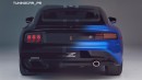 2024 Ford Mustang Shelby GT500Z Nissan CGI mashup by tuningcar_ps
