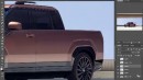 2024 Hyundai Santa Fe pickup truck rendering by Theottle