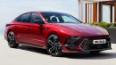 2024 Hyundai Sonata rendered without full-width light bar