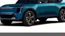 2024 Kia EV9 production series rendering by SRK Designs