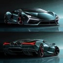 2024 Lamborghini Aventador CGI illustration by huydrawingcars