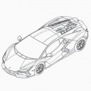 Lamborghini supercar patent drawing