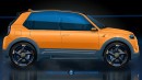 Lancia Ypsilon x Abarth Fiat Panda HF renderings