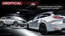 2024 Mazda CX-90 seven & eight seat CUV rendering by AutoYa