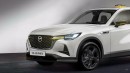 2024 Mazda CX-90 large crossover SUV rendering by Carbizzy