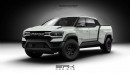 2024 Ram 1500 Electric Pickup Truck rendering by TopElectricSUV.com