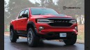 2024 RAM 1500 EV pickup truck 500 mile range rendering by TheSketchMonkey
