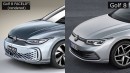 2024 VW Golf 8 refresh rendering by AutoYa