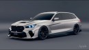 2025 BMW M5 Touring rendering by hycade