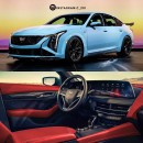 2025 Cadillac CT5-V Blackwing widebody rendering by c_zr1