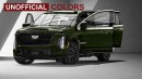 2025 Cadillac Escalade-V rendering by AutoYa