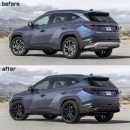 2025 Hyundai Tucson & 2024 Nissan Qashqai renderings by kelsonik