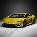2025 Lamborghini Huracan PHEV successor rendering by kelsonik for Kolesa
