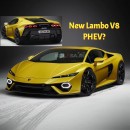 2025 Lamborghini Huracan PHEV successor rendering by kelsonik for Kolesa