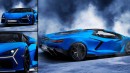 2025 Lamborghini Revuelto Roadster rendering by Aksyonov Nikita