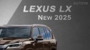 2025 Lexus LX rendering by AutoYa Interior
