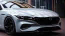 2025 Mazda6 Hybrid renderings by PoloTo and Q Cars