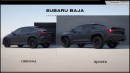 Subaru Baja TNGA-F rendering by Digimods DESIGN