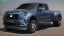 2025 Toyota Hilux HD vs 2025 Honda Ridgeline HD renderings by Digimods DESIGN