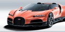 2026 Bugatti Tourbillon Roadster rendering by Aksyonov Nikita