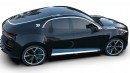 2026 Bugatti Tourbillon SUV rendering by Evren Ozgun Spy Sketch
