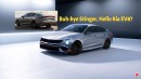 Kia EV8 Stinger rendering by Halo oto