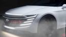 2026 Nissan Altima EV sedan and CUV rendering by Halo oto