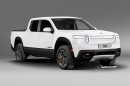 2026 Rivian R2T EV pickup truck rendering by TopElectricSUV.com