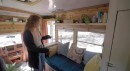 $20k School Bus Motorhome with Lots of Storage and a Functional Kitchen