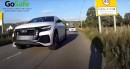 Audi Q8 Getting Uncomfortably Close to a Cyclist