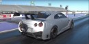 2,400 HP T1 Nissan GT-R drag racing
