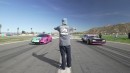 2JZ-Powered Chevy Monte Carlo Drag Races Porsche Taycan Turbo