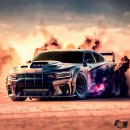 Dodge Charger Widebody Mad Max rendering by 412donklife