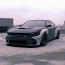 Dodge Charger widebody rendering by bradbuilds