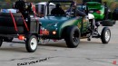 355 SBC 1928 Ford Model A Roadster drag races Jeep Grand Cherokee Trackhawk on Race Your Ride