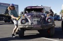 125 desert racing vehicles line up in Las Vegas