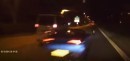 Lamborghini Huracan Spyder reckless pass on Singapore Highway
